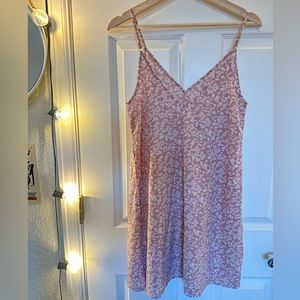 Small pink floral shein slip dress